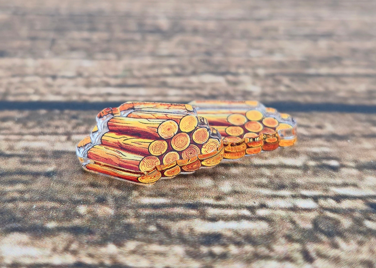 Acryl Deluxe Token Holzstapel