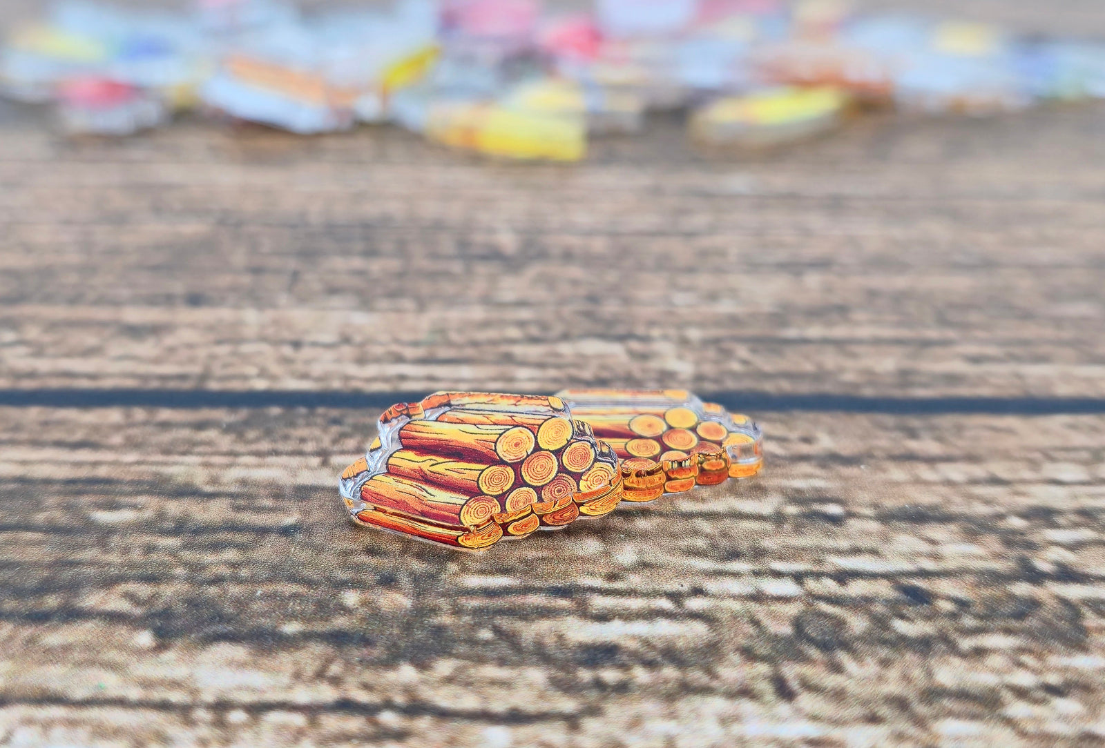 Acryl Deluxe Token Holzstapel