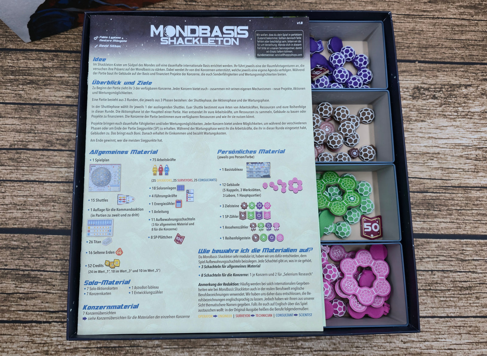Insert für Mondbasis Shackleton