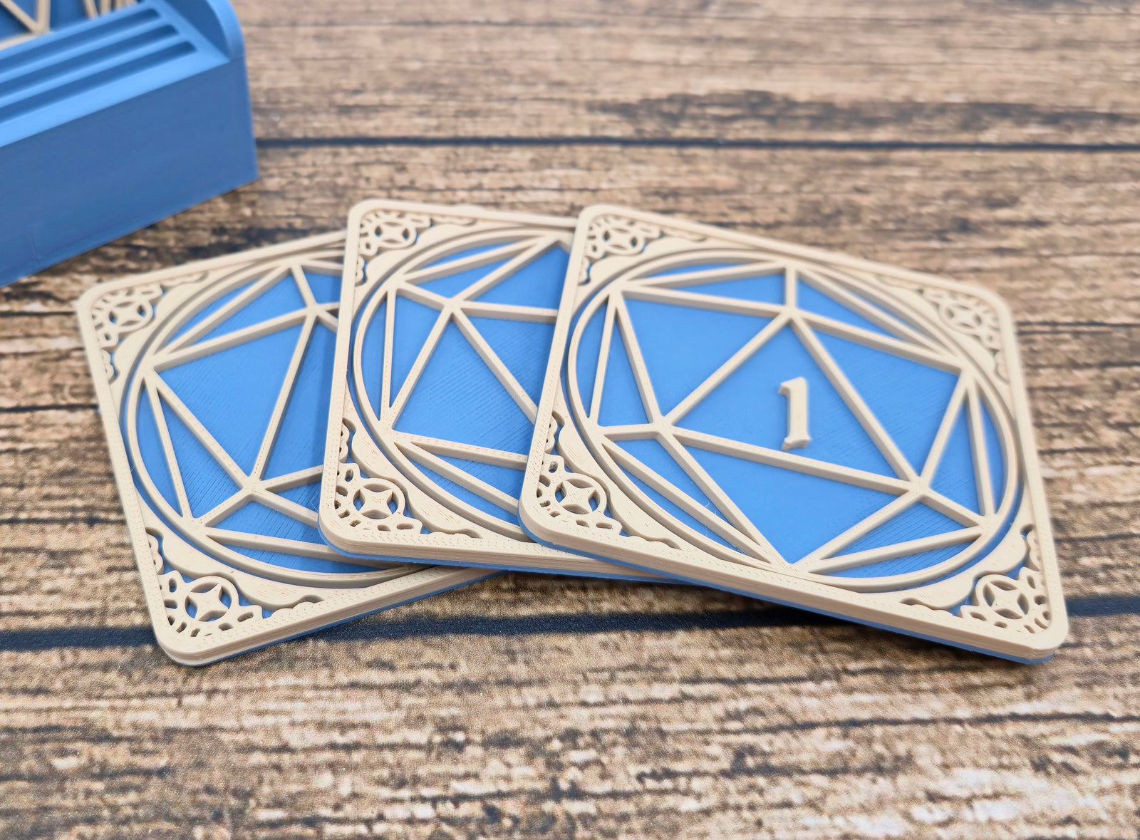 3D-Untersetzer im D20-Design 