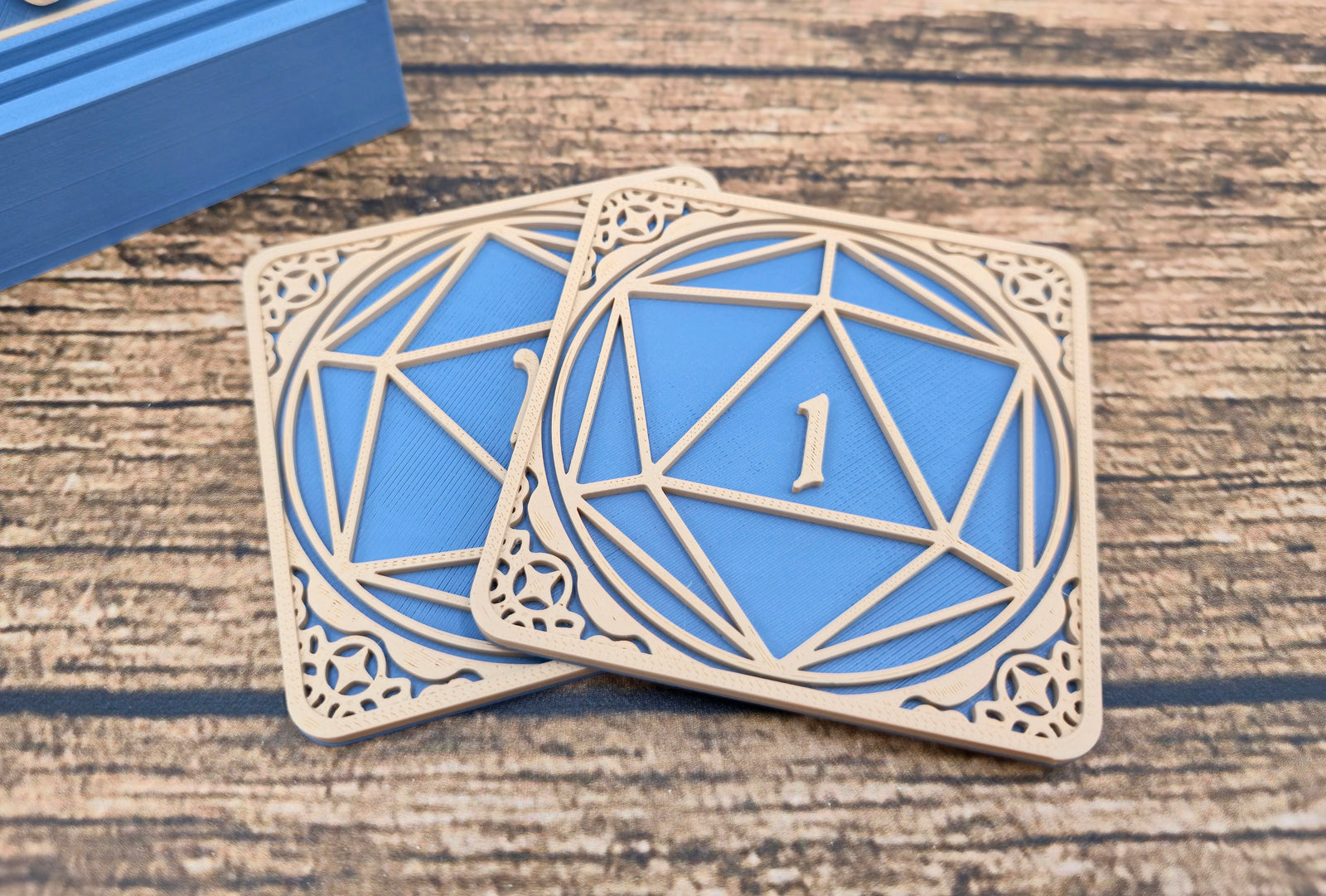 3D-Untersetzer im D20-Design 
