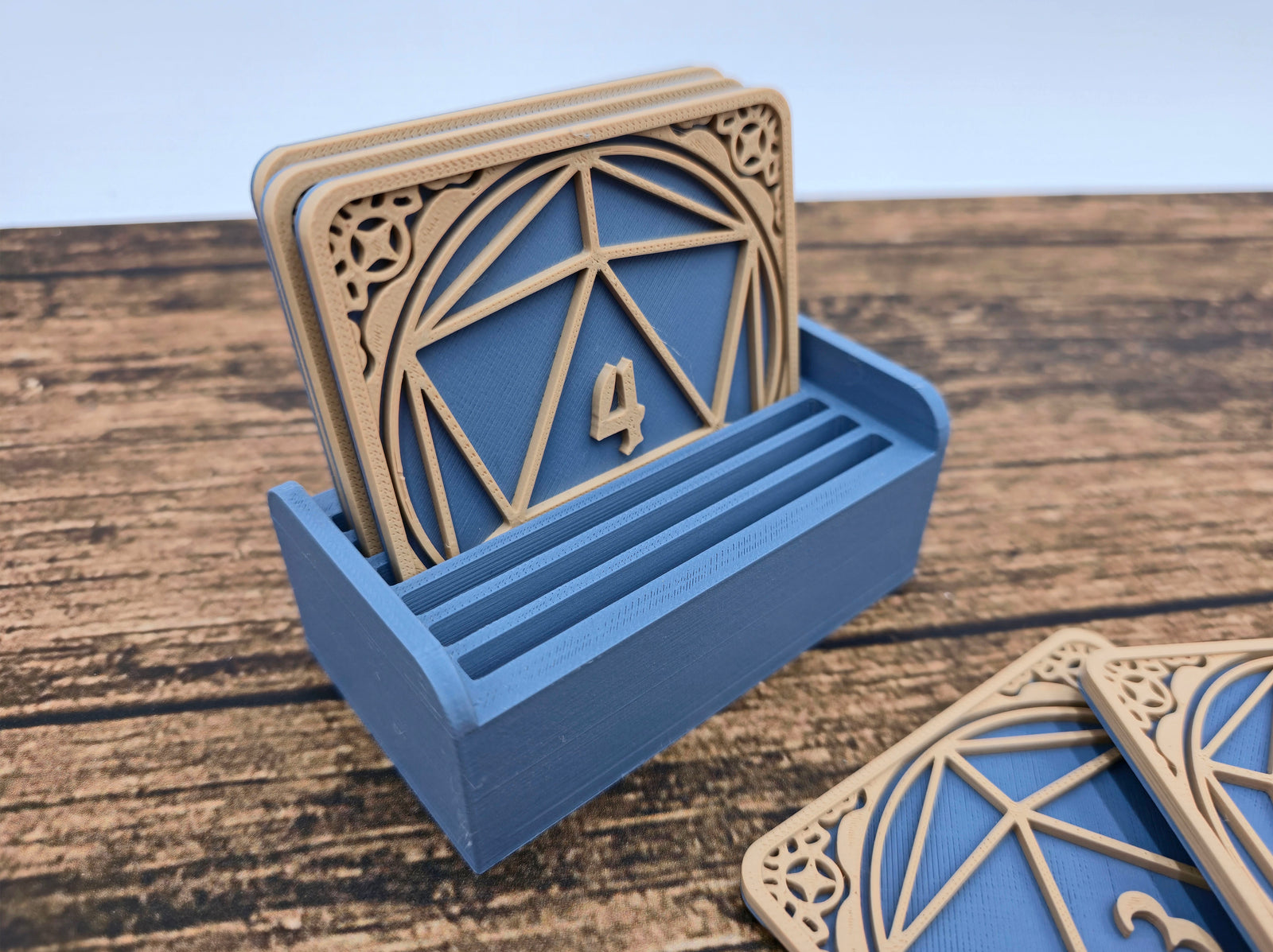 3D-Untersetzer im D20-Design 