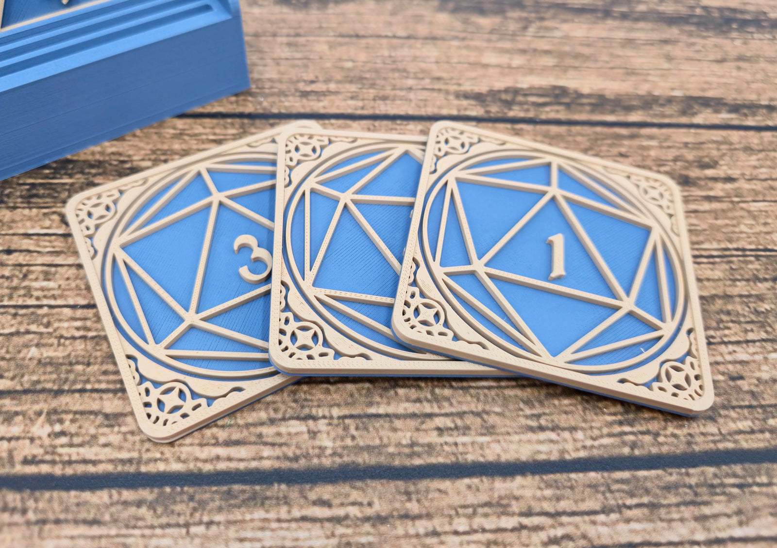 3D-Untersetzer im D20-Design 