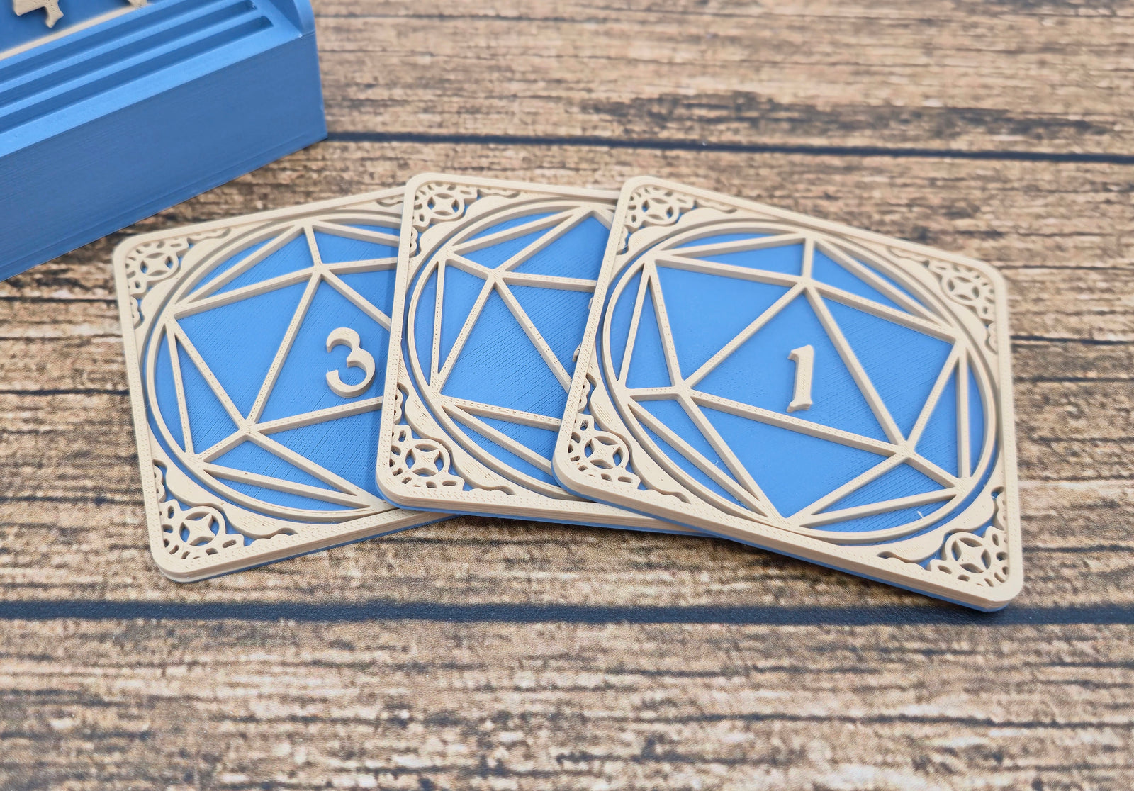 3D-Untersetzer im D20-Design 