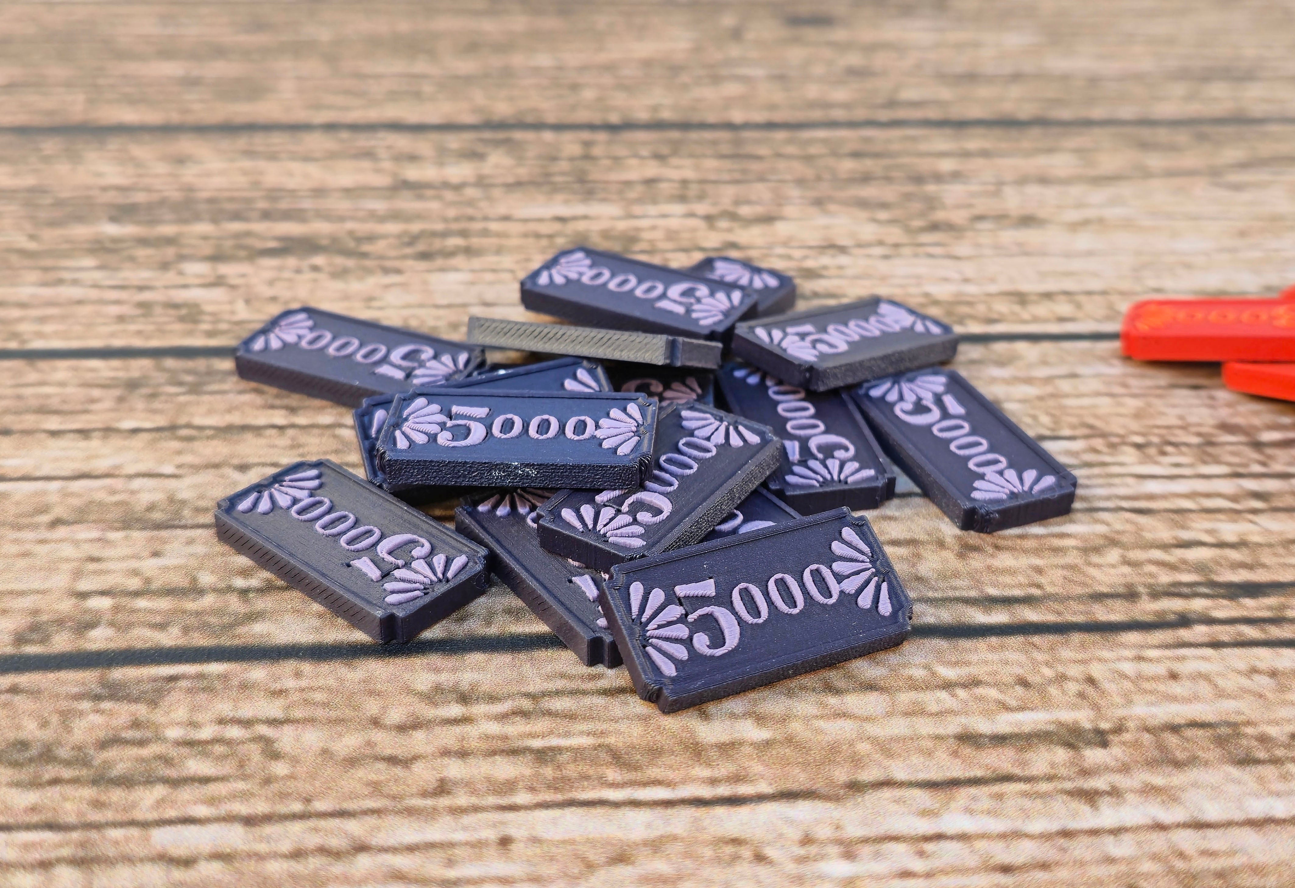 3D gedruckte Deluxe Token passend zu Nippon: Zaibatsu