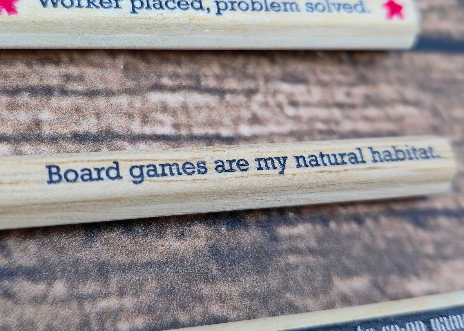 Bedruckte Bleistifte für Brettspiele & D&D