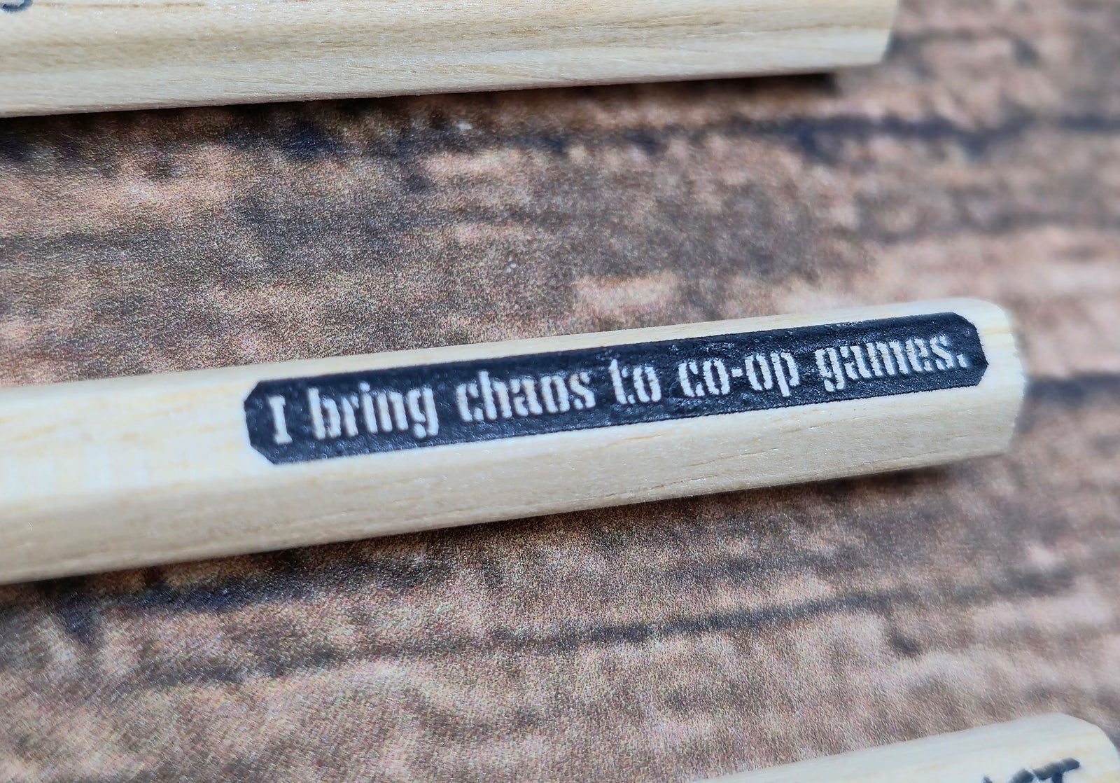 Bedruckte Bleistifte für Brettspiele & D&D