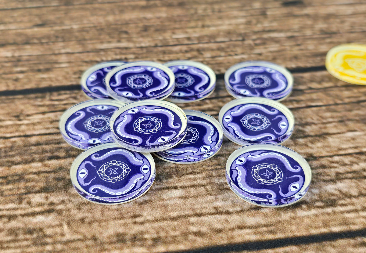 Arkham Horror Chaos Acryl Deluxe Token für Erweiterung